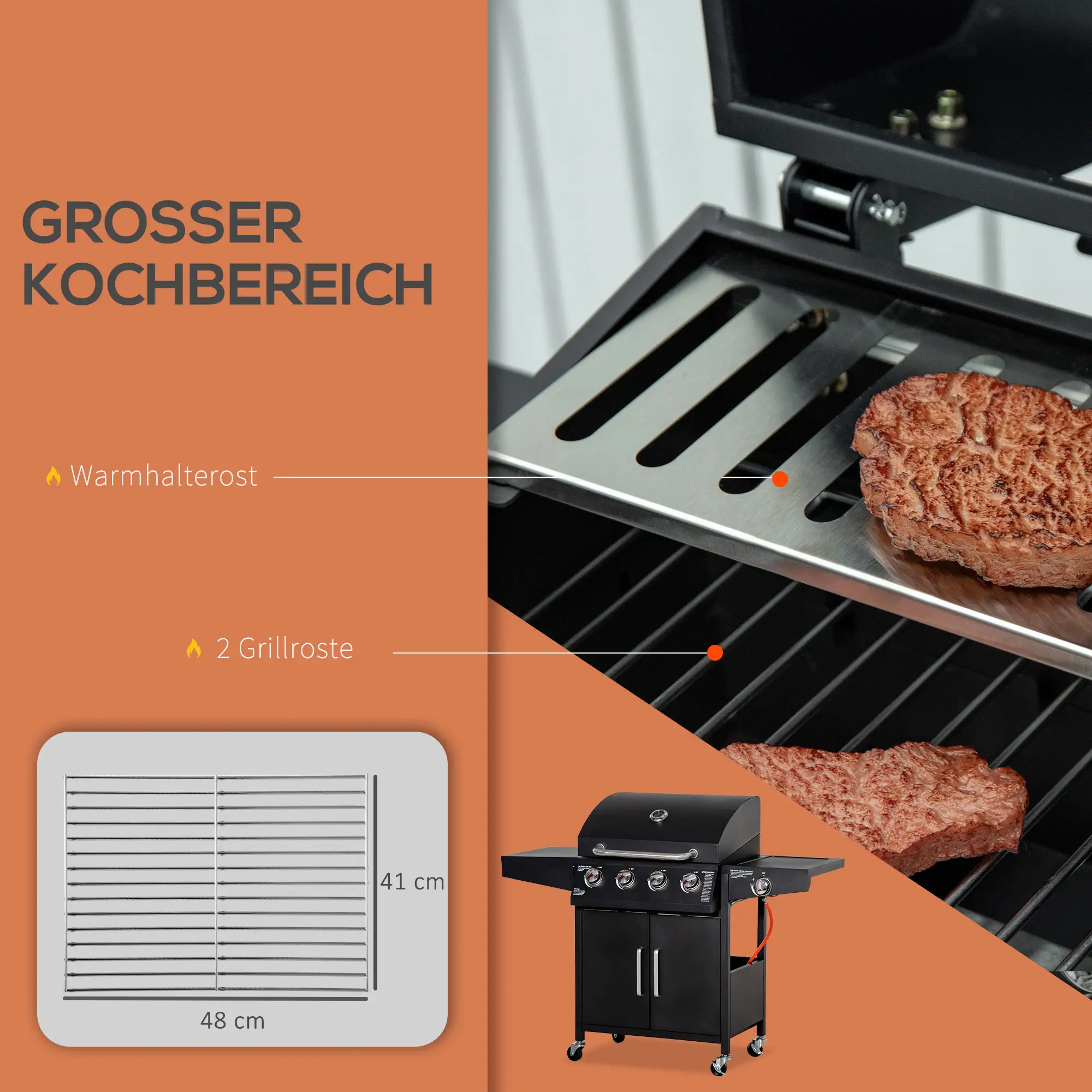 Gas BBQ met 3 branders
