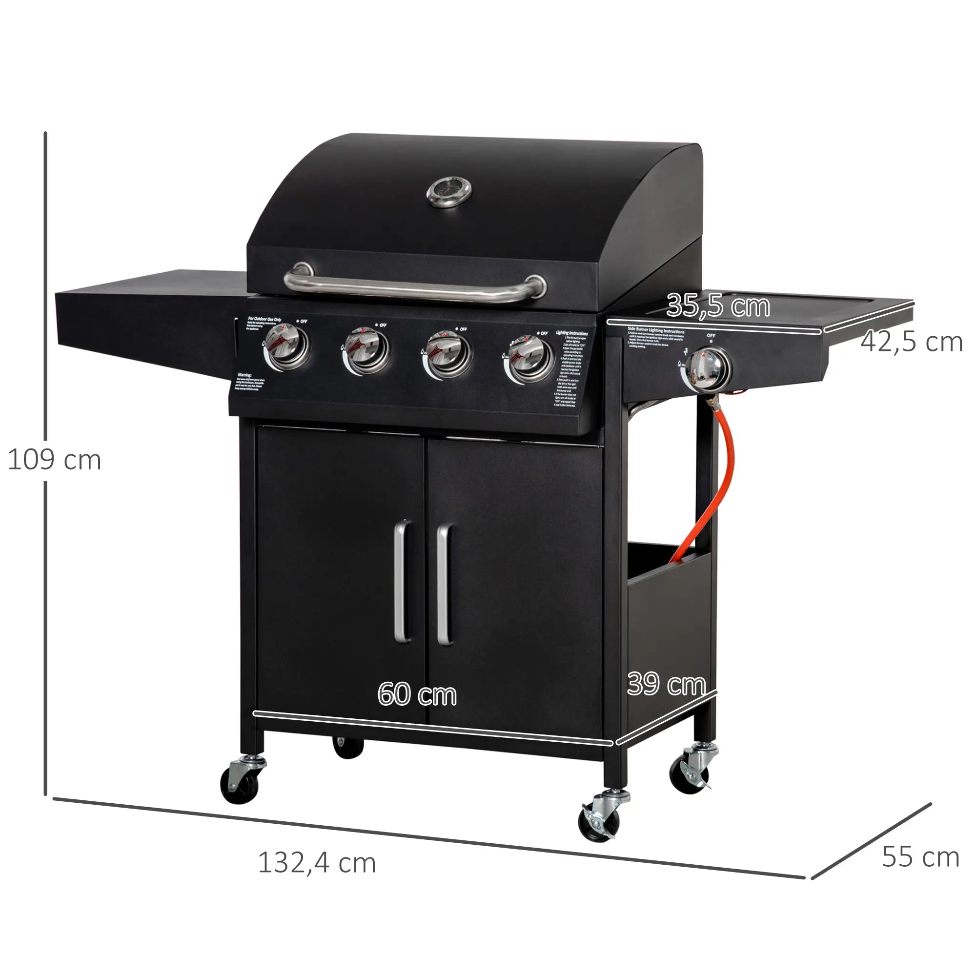 Gas BBQ met 3 branders