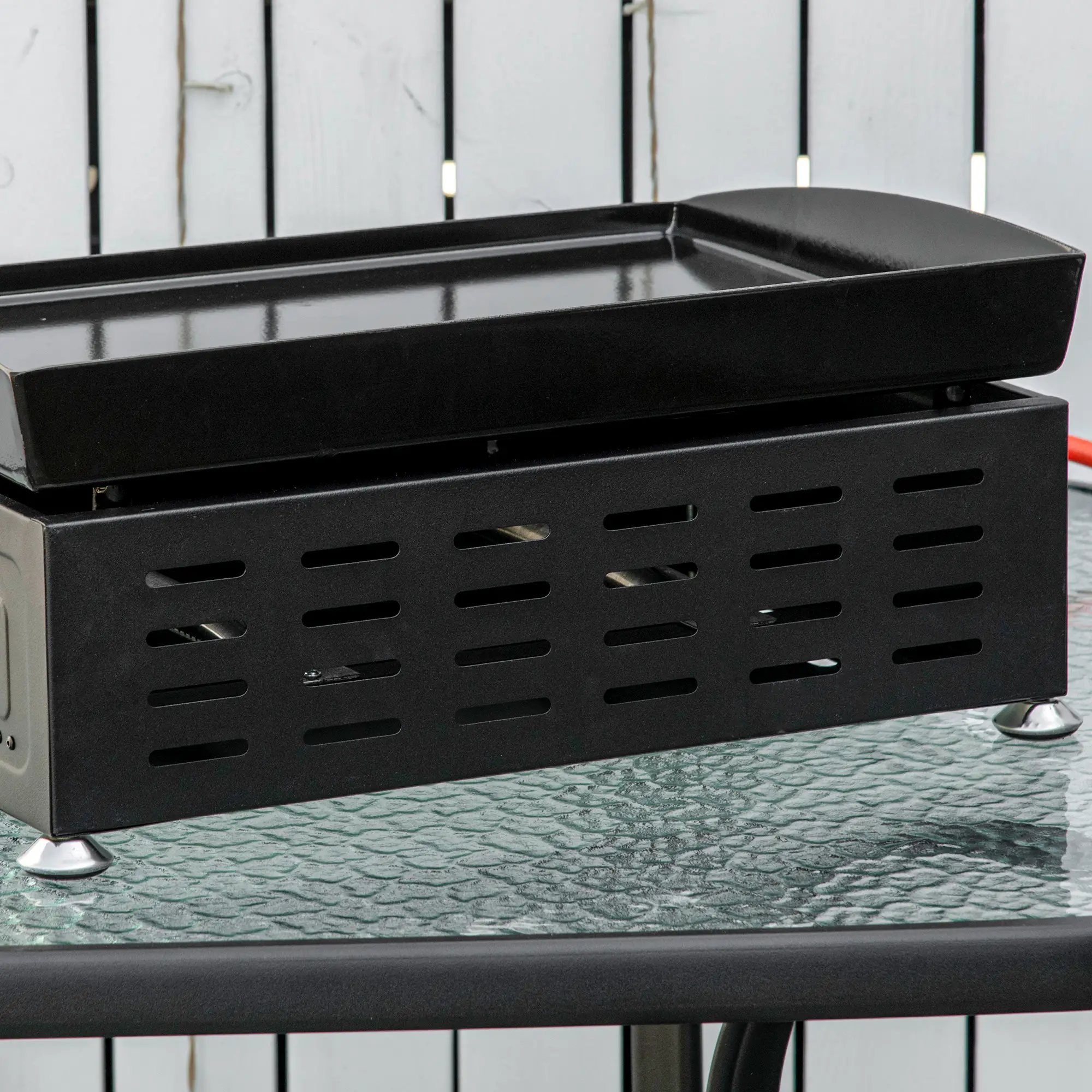 Plancha gas 2 branders 48,5 x 46 x 21 cm