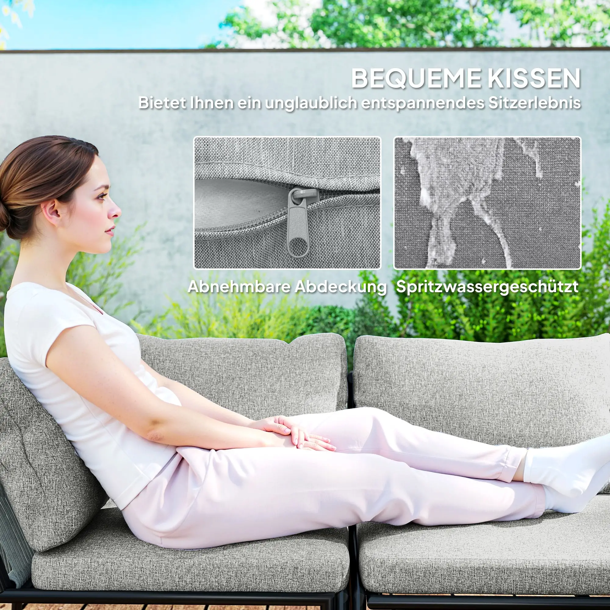 Poly Rotan Loungeset Donkergrijs