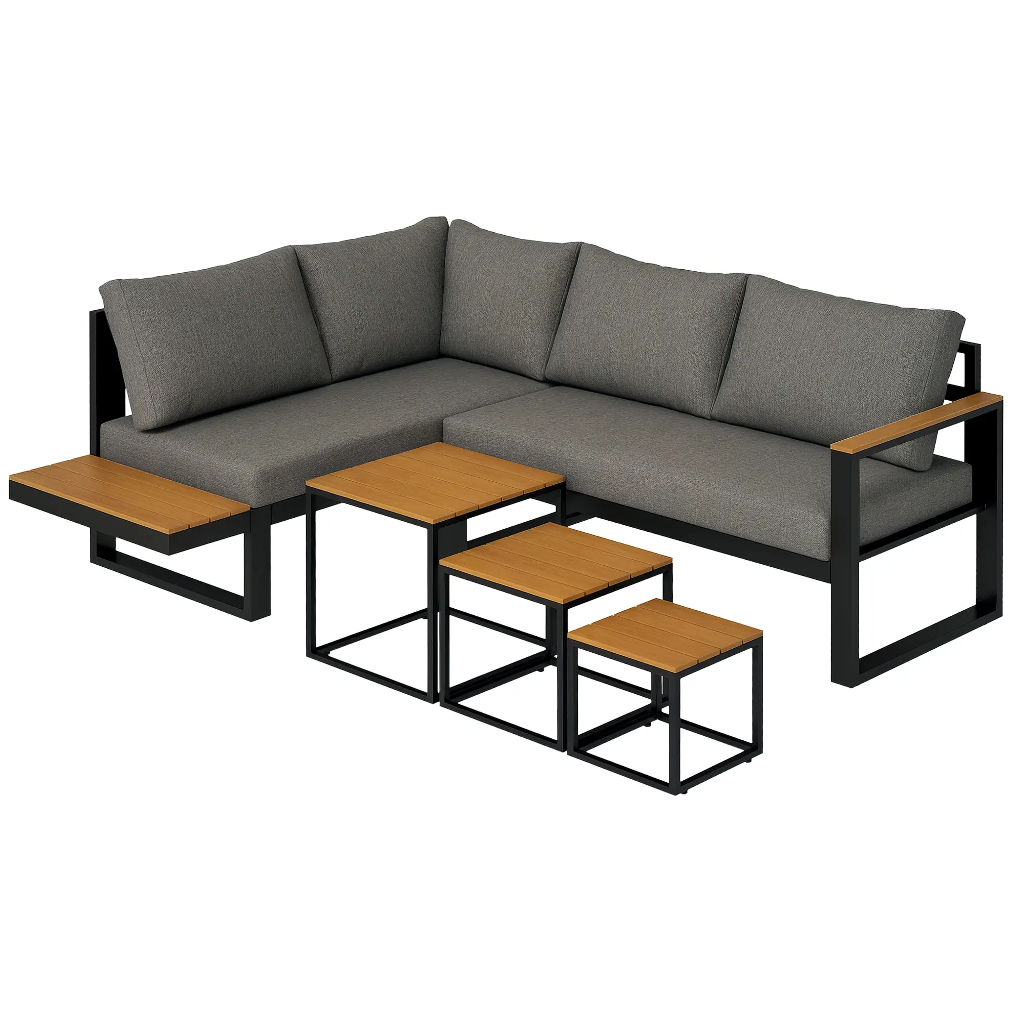 5-delig Lounge, 148 cm x 61 cm x 71,5 cm