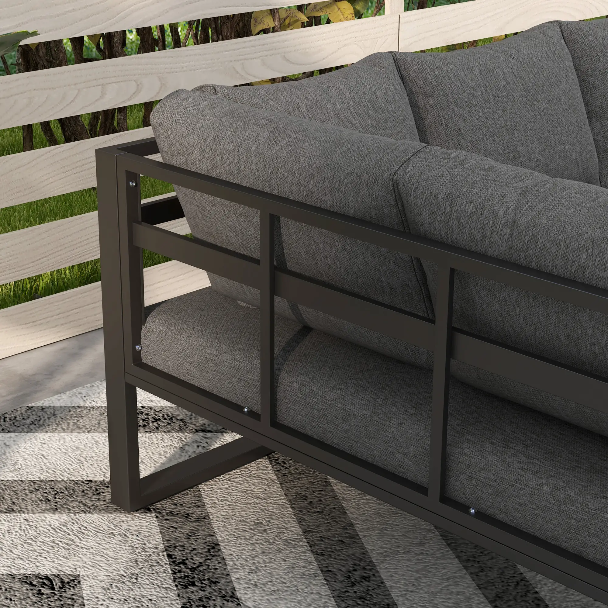5-delig Lounge, 148 cm x 61 cm x 71,5 cm