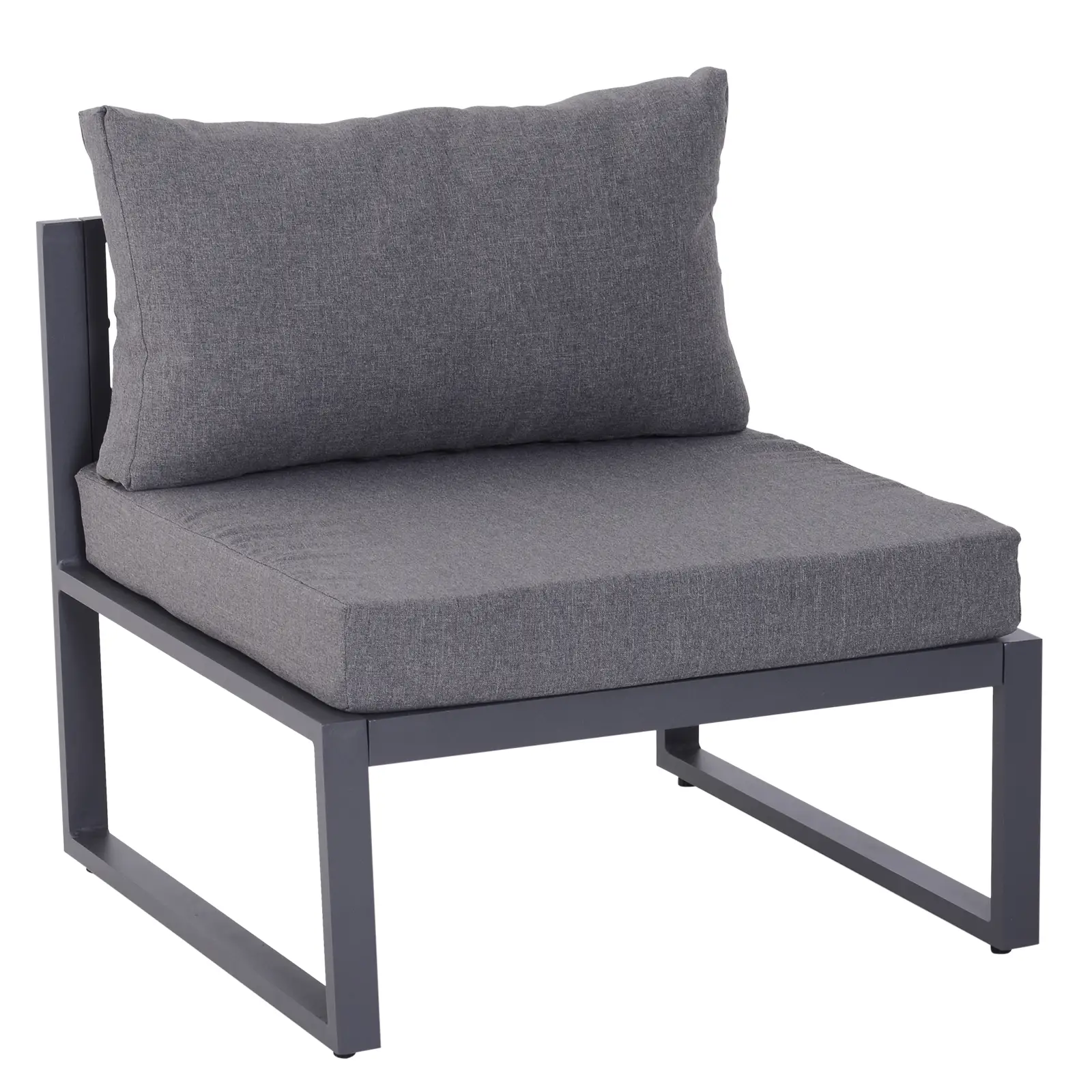 Tuinbankstel Aluminium + Polyester met Kussens voor 4-5 Pers.