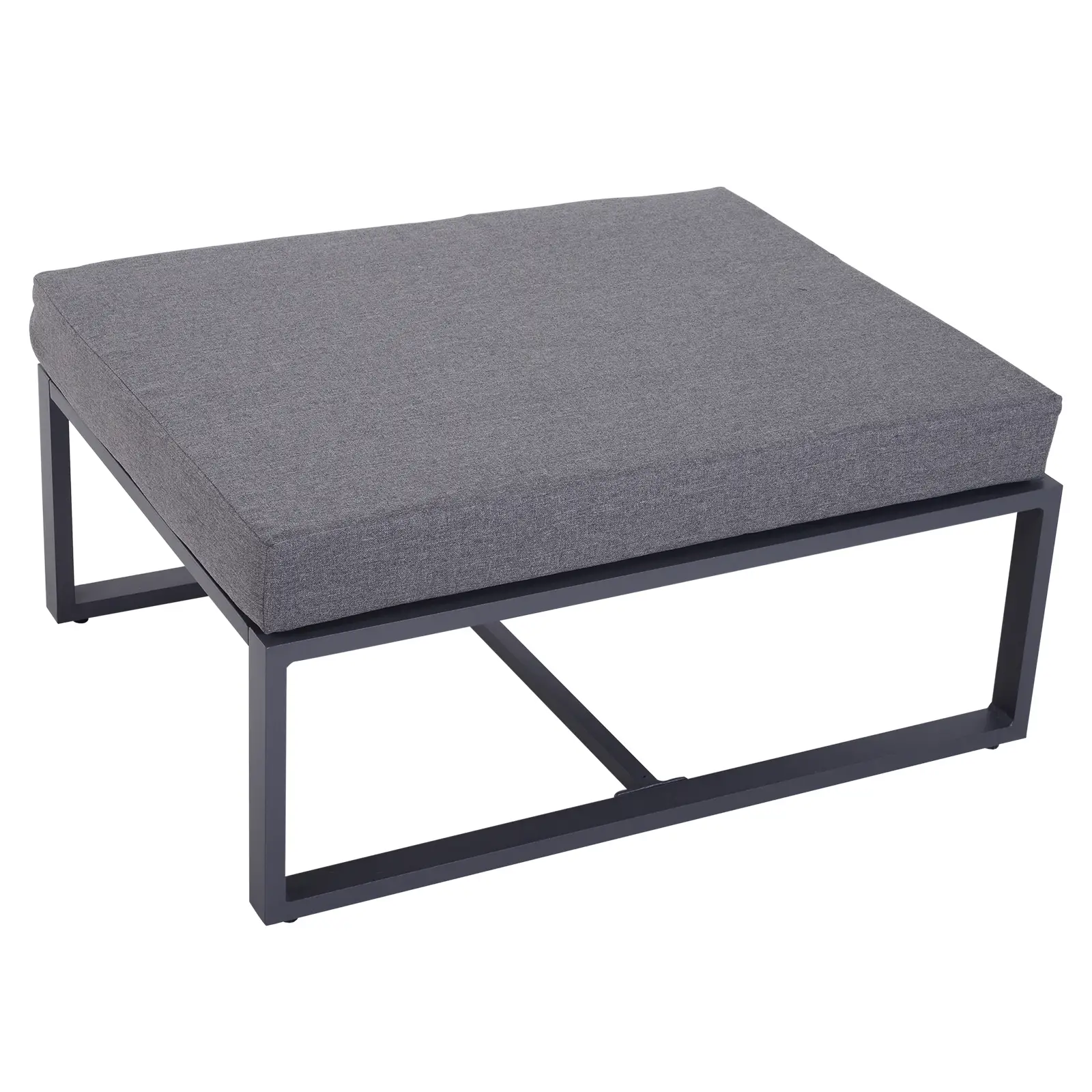 Tuinbankstel Aluminium + Polyester met Kussens voor 4-5 Pers.
