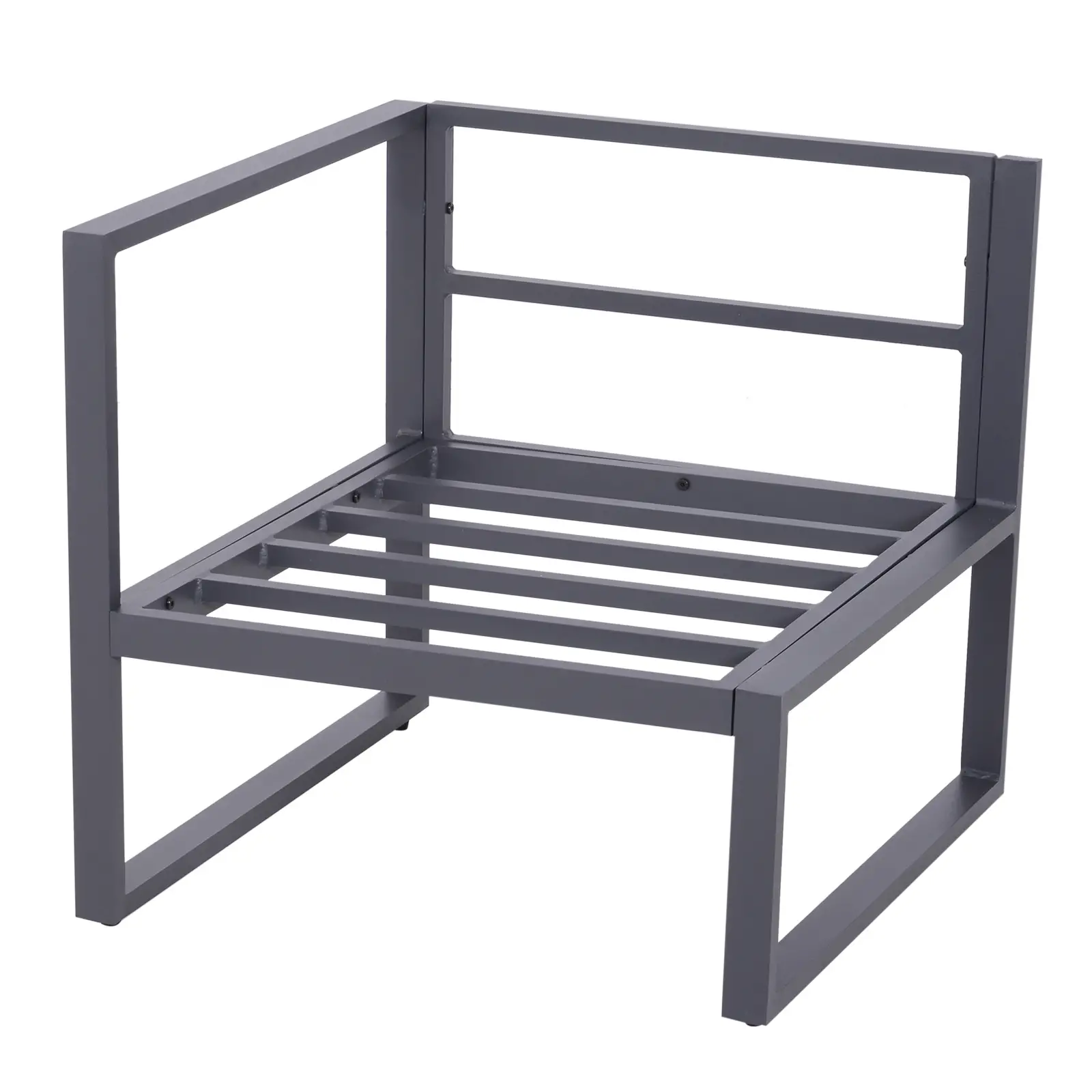 Tuinbankstel Aluminium + Polyester met Kussens voor 4-5 Pers.