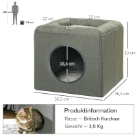 Kattenmand 2-in-1 36,5 x 36,5 x 33 cm