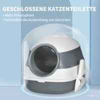 Katten bak 52 x 41 x 38 cm Wit grijs