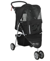 Honden buggy Zwart