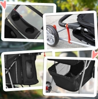Honden buggy Zwart