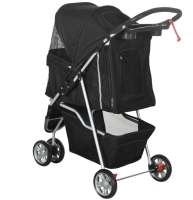 Honden buggy Zwart