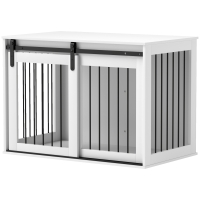 Honden Bench met schuifdeur 98x58x61cm Wit