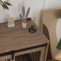 Honden Bench met schuifdeur 98x58x61cm Walnoot