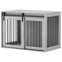 Honden Bench met schuifdeur 98x58x61cm Grijs