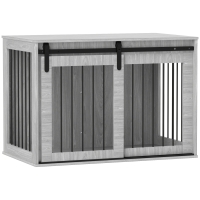 Honden Bench met schuifdeur 98x58x61cm Grijs