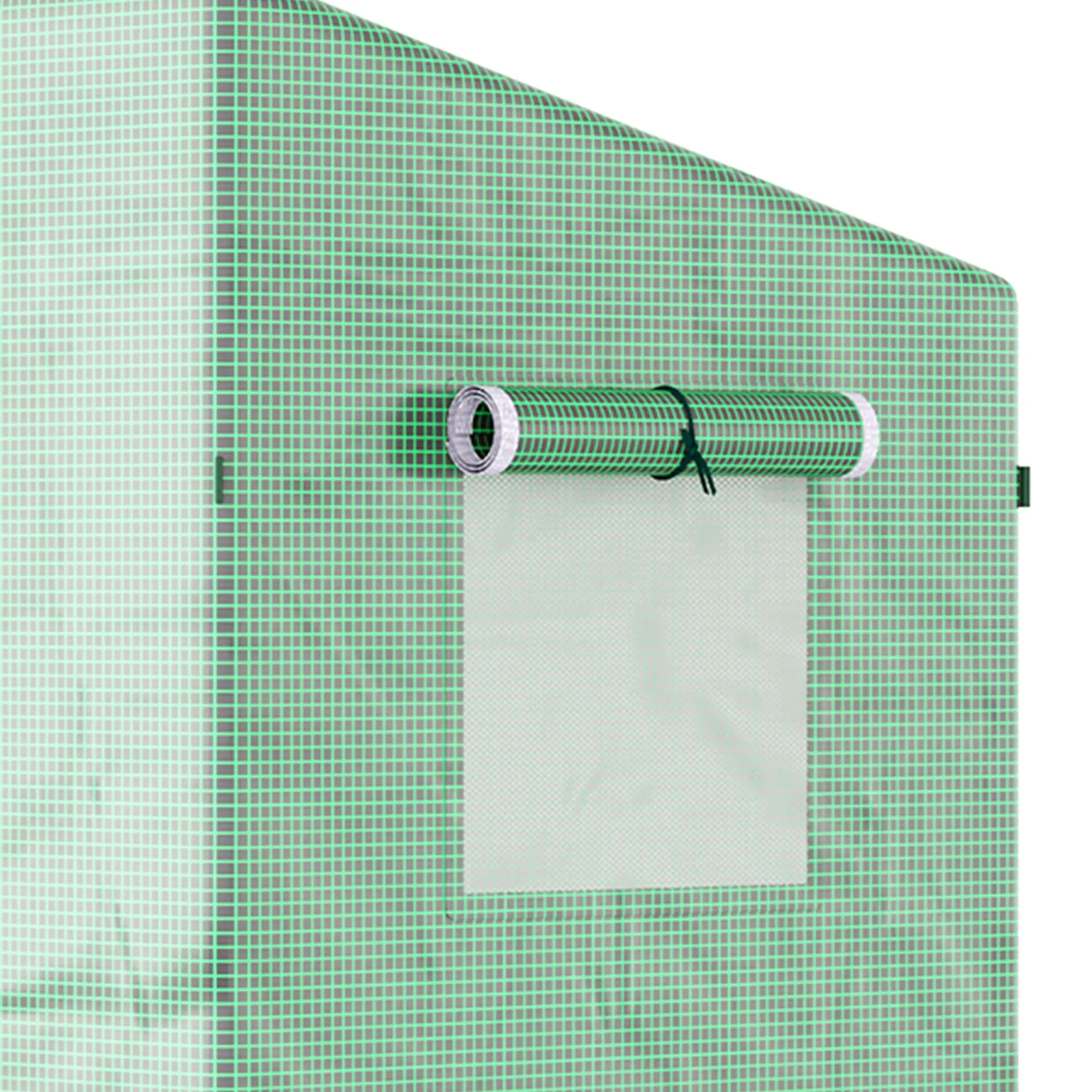 Kweekkas met Oproldeur 200 x 76 x 168 cm, Groen