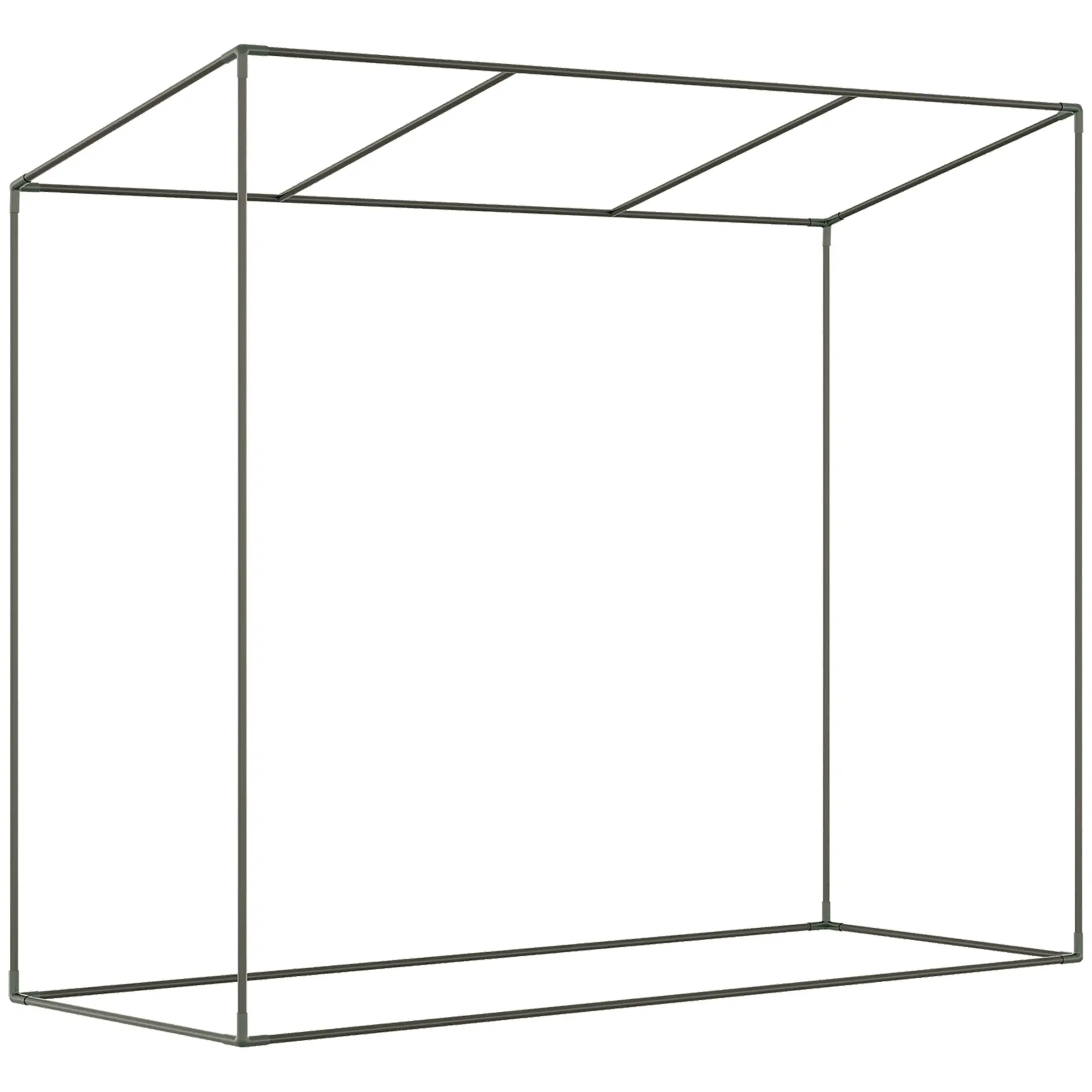 Kweekkas met Oproldeur 200 x 76 x 168 cm, Wit