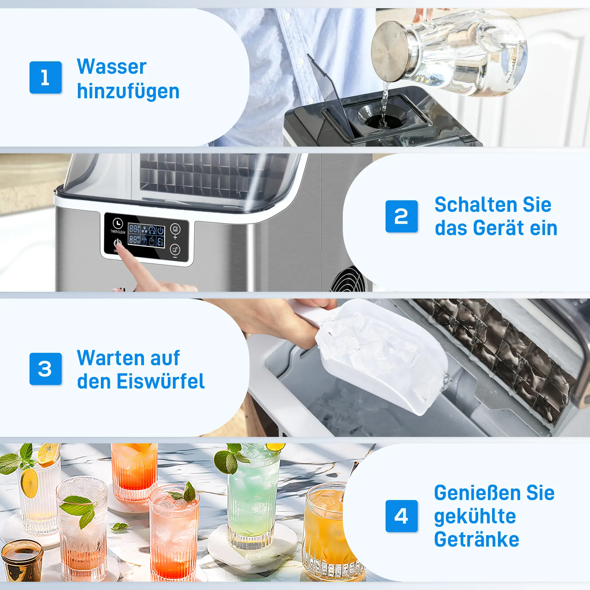 IJsblokjesmachine met IJsdispenser 2,3 liter