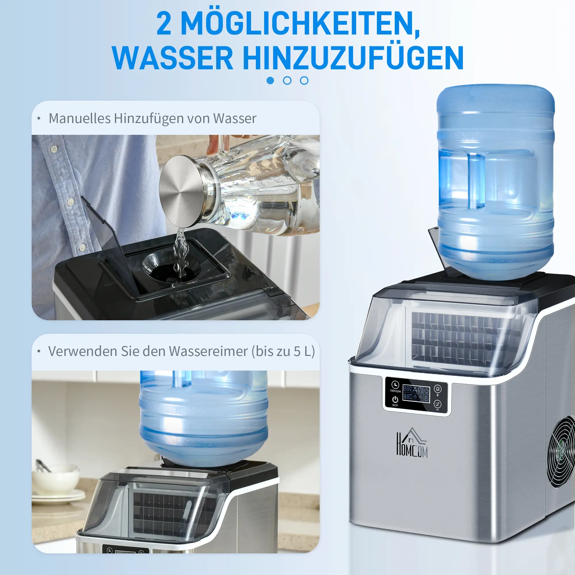 IJsblokjesmachine met IJsdispenser 2,3 liter