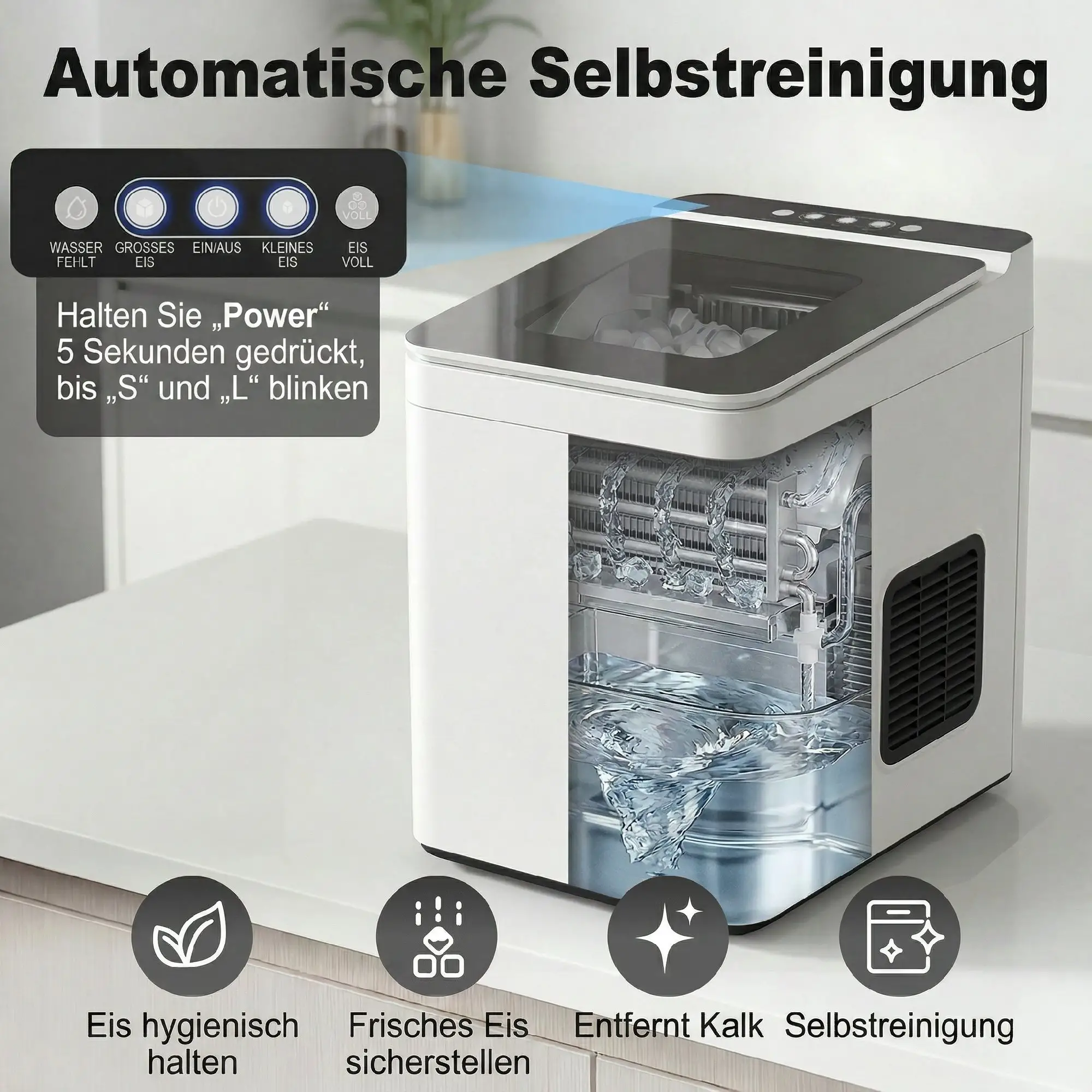 Tafelmodel IJsblokjesmachine